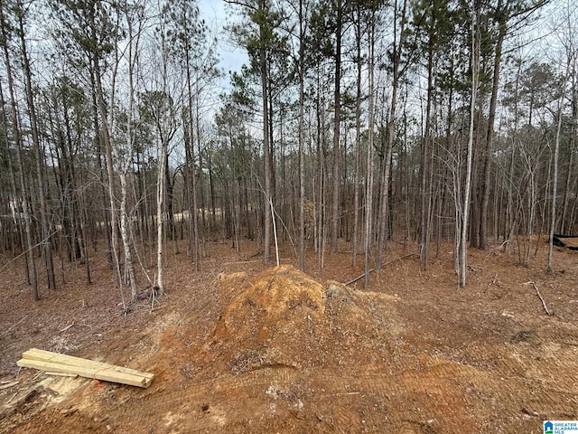 view of landscape featuring a view of trees
