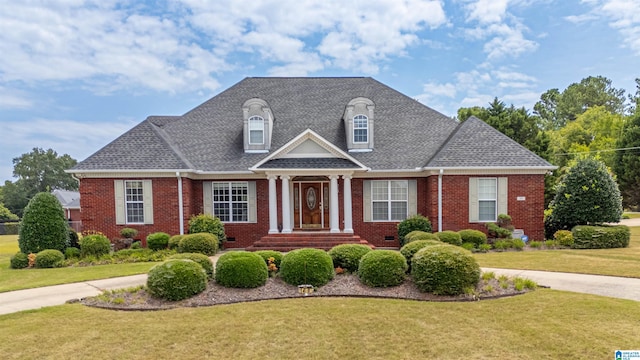 view of front of property with a front yard