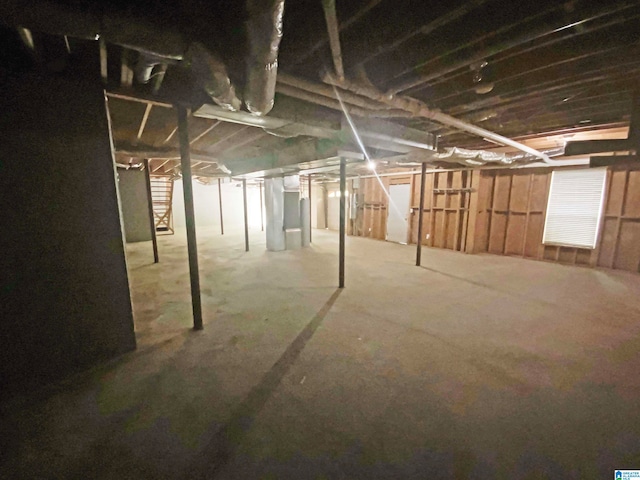 view of basement