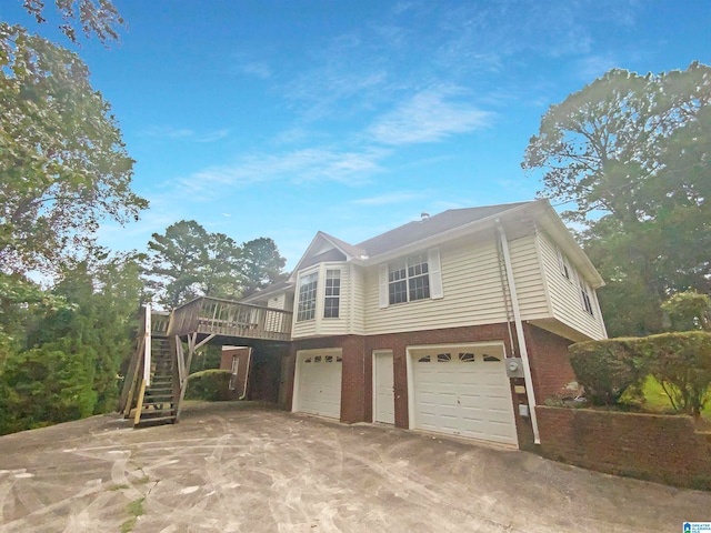 view of property featuring a garage