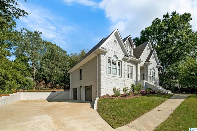 view of property exterior featuring a garage