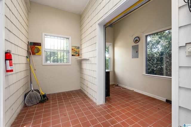 interior space featuring electric panel