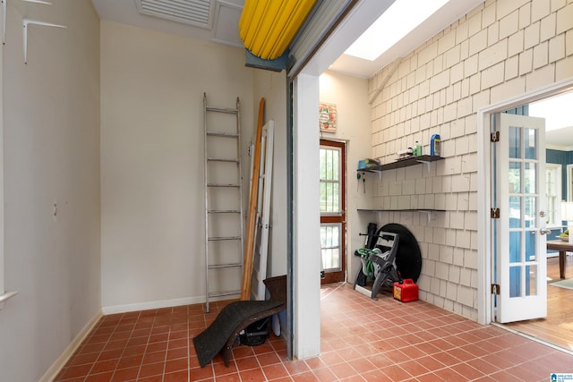 interior space featuring tile patterned flooring