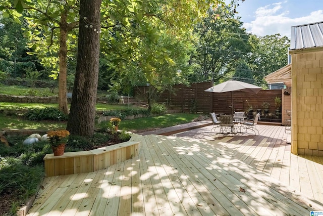 view of wooden deck