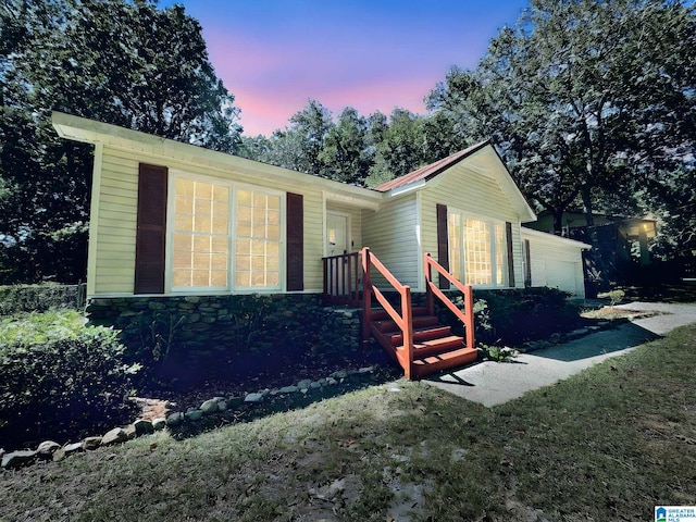 view of ranch-style home