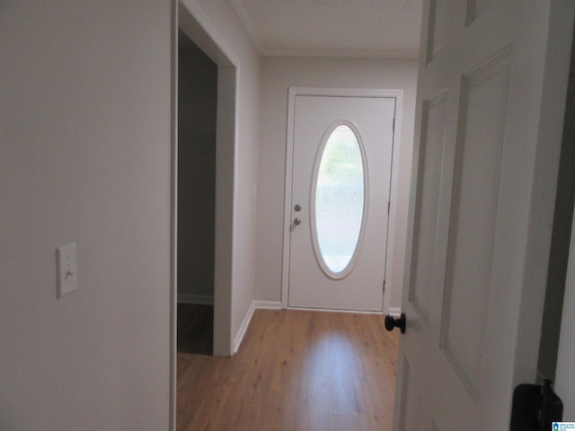 entryway featuring light wood-type flooring