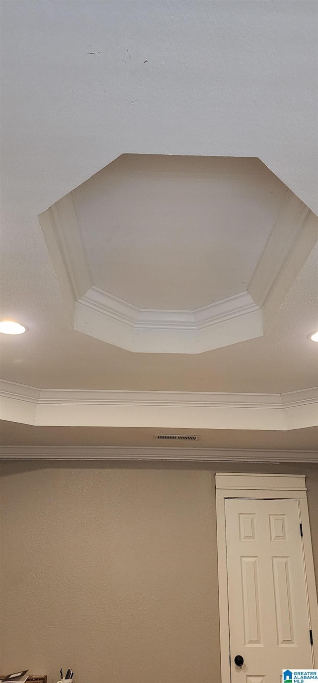 full bathroom with toilet, wood finished floors, vanity, and ornamental molding