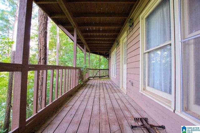 view of wooden deck