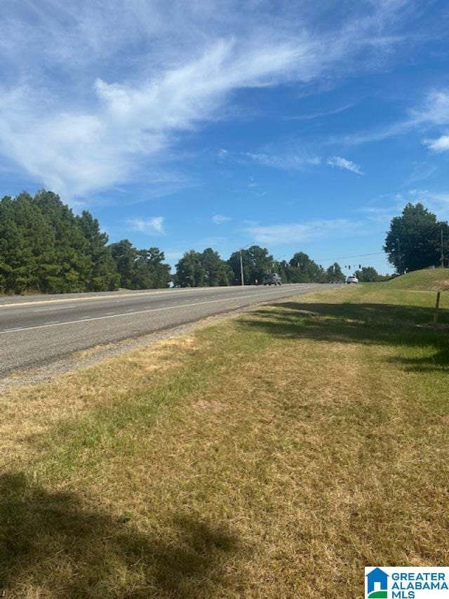 view of street with a rural view