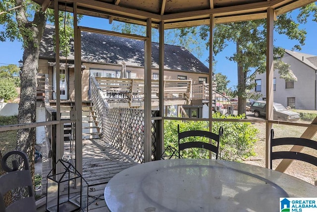 view of sunroom / solarium