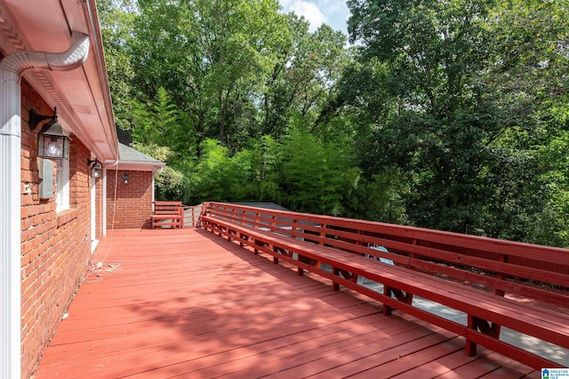 view of wooden terrace