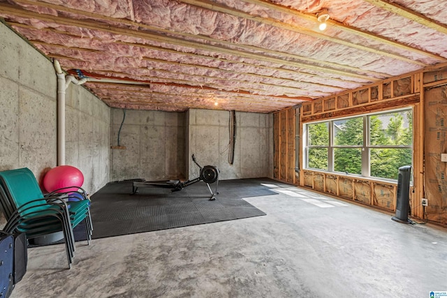 miscellaneous room featuring concrete flooring