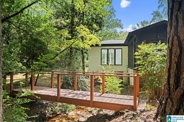 view of wooden deck