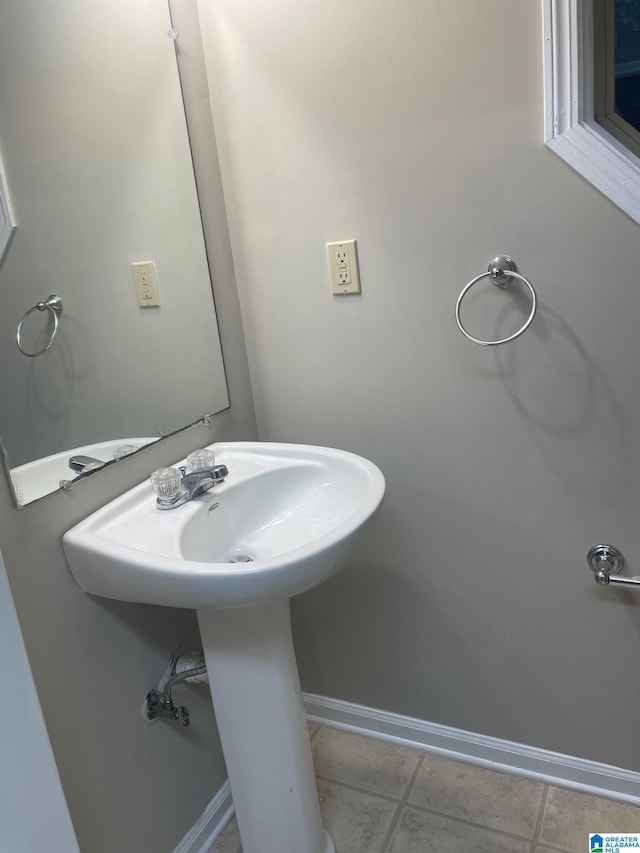 bathroom featuring tile patterned flooring