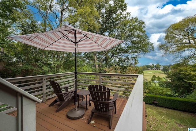 view of wooden terrace