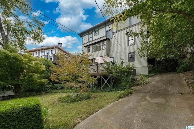 view of rear view of property