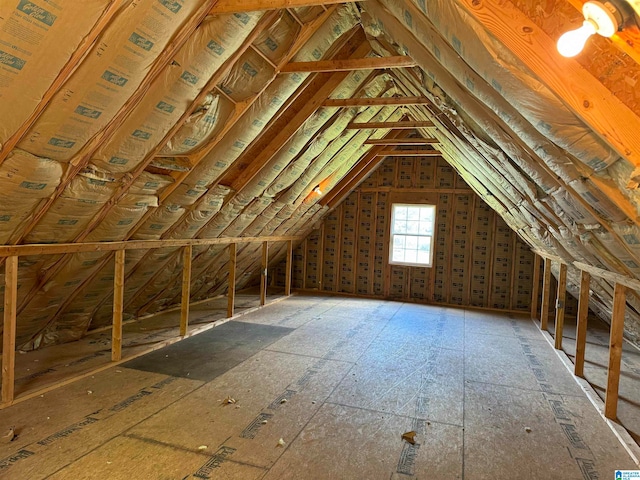 view of attic