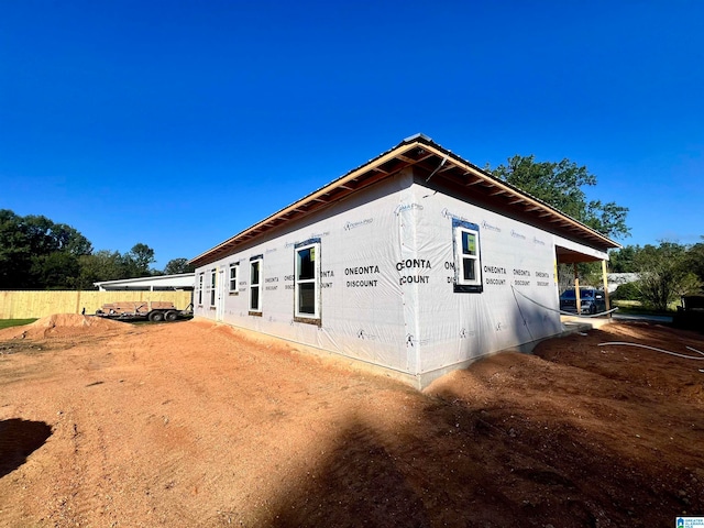 view of side of property