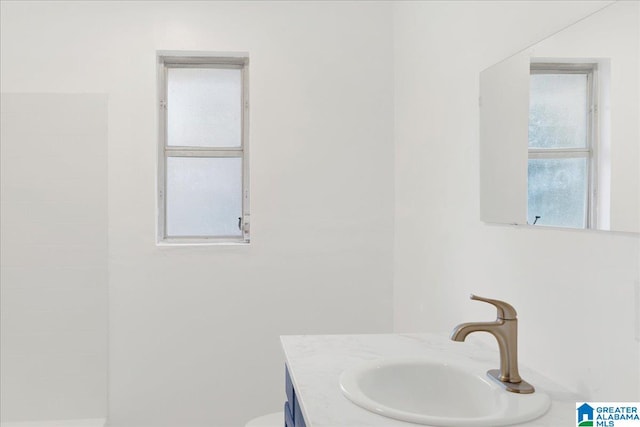 bathroom featuring vanity and a healthy amount of sunlight