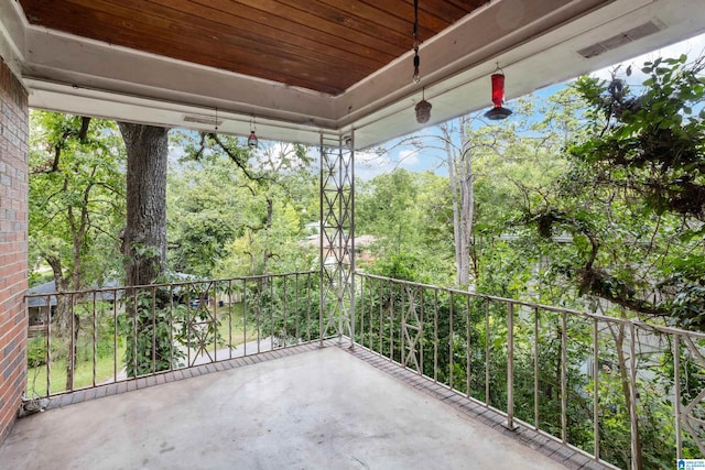 view of patio with a balcony