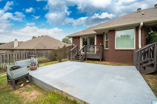 view of patio / terrace featuring a deck