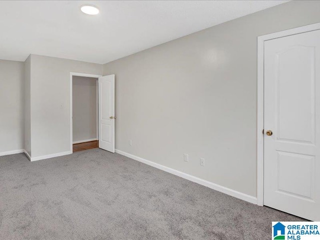 view of carpeted spare room