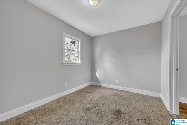 spare room with carpet floors