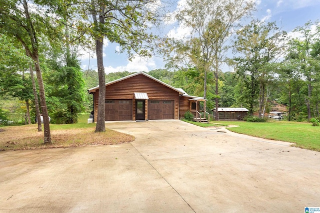 exterior space with a front yard