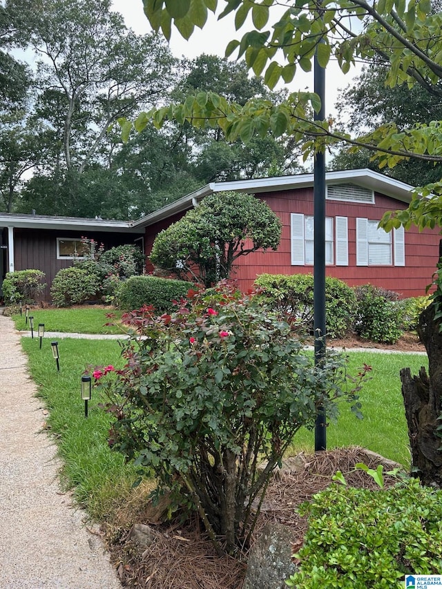 exterior space with a lawn