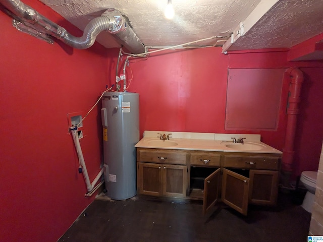 utilities with electric water heater and sink