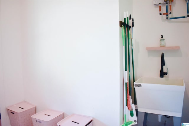 interior space featuring toilet and sink