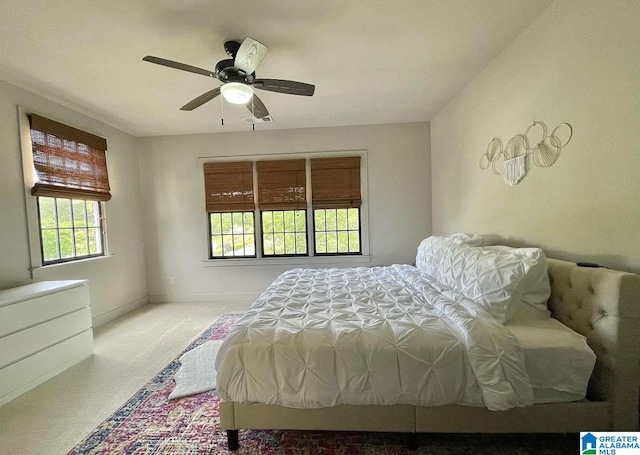 bedroom with ceiling fan