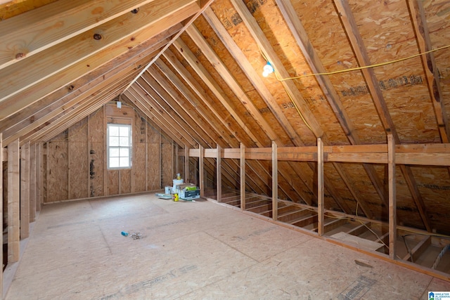 view of attic