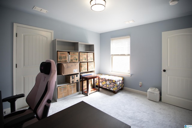 view of carpeted office