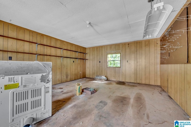 interior space with wood walls