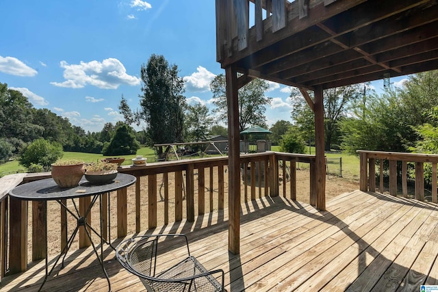 view of wooden deck