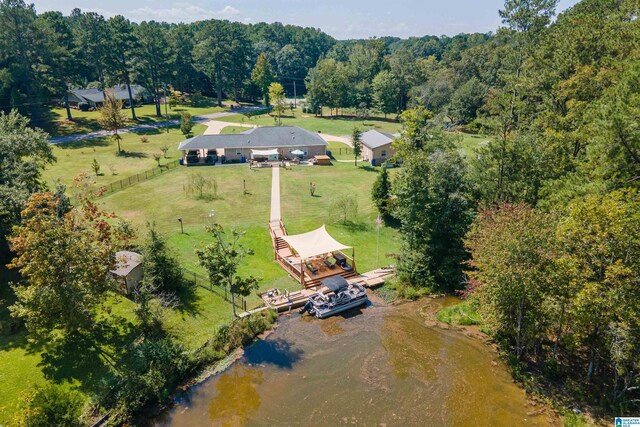 drone / aerial view with a rural view