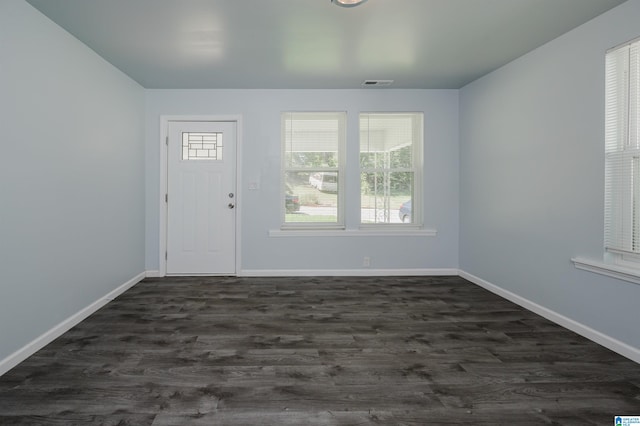 foyer featuring dark hardwood / wood-style flooring