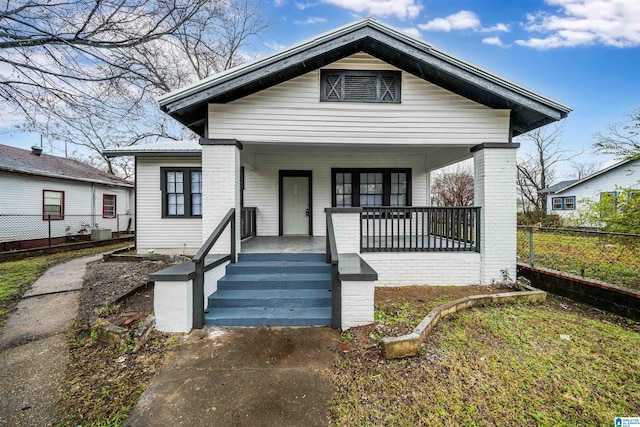 bungalow-style home with a porch