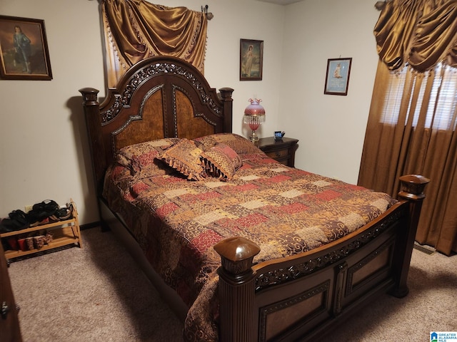 view of carpeted bedroom