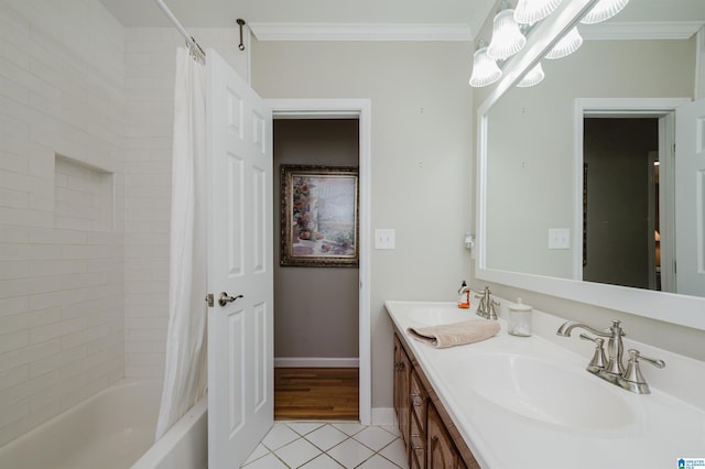 477 Seales Rd, Helena, AL 35022 - full bath featuring tile patterned floors, a sink, and crown molding