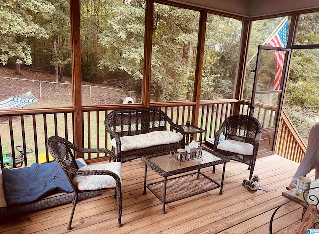 view of sunroom / solarium