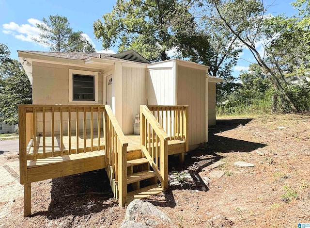 exterior space with a wooden deck