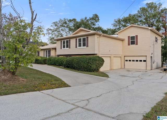 tri-level home with a garage