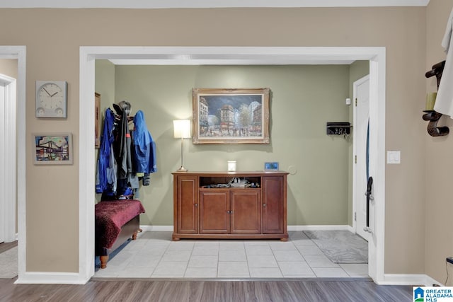 interior space featuring light wood-type flooring