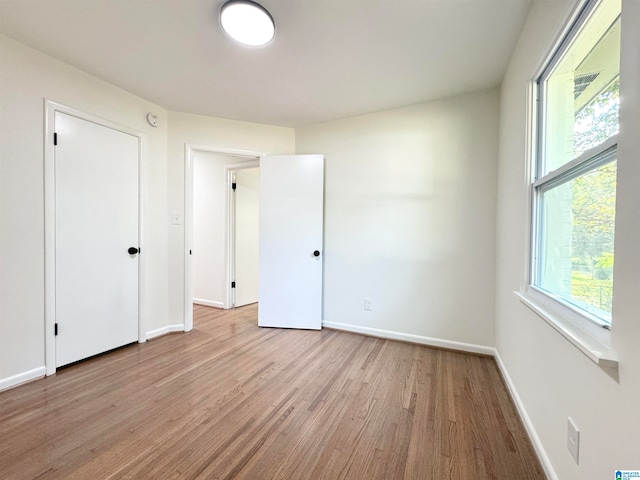 empty room featuring light hardwood / wood-style flooring