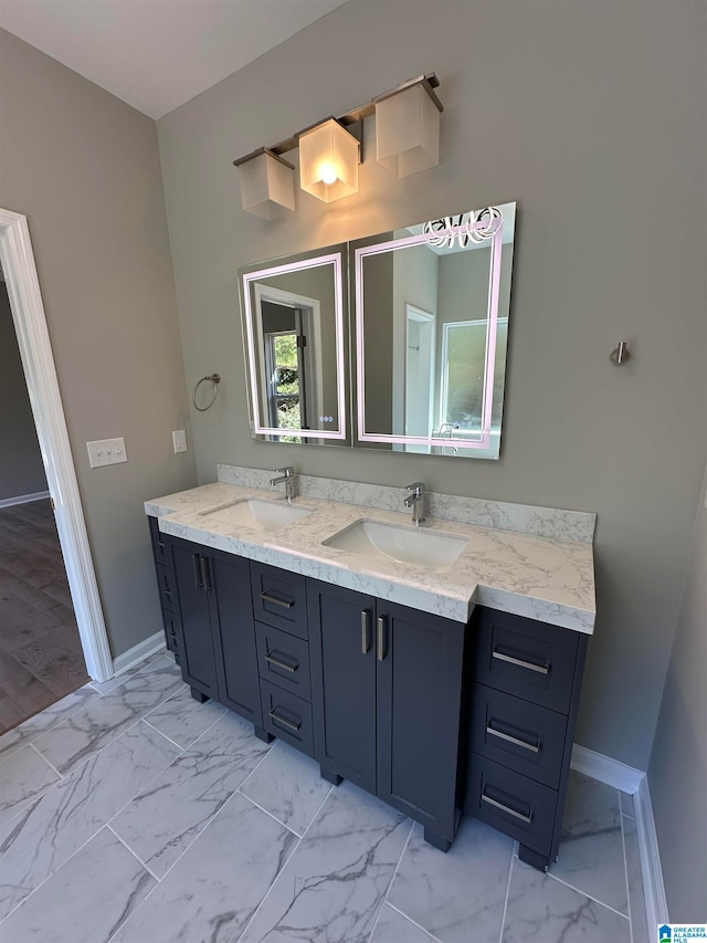 bathroom with vanity