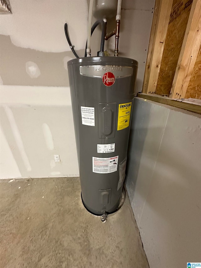 utilities featuring electric water heater