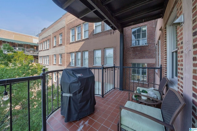 balcony featuring grilling area