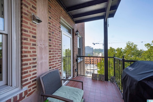 balcony featuring grilling area